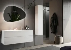 Mobile bagno moderno Bagno doppio lavabo completo di colonna di Md work in OFFERTA OUTLET - 40%