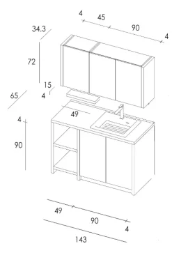 Mobile bagno Mylaundry 14 Mastella SCONTATO a PREZZI OUTLET