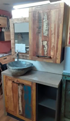Mobile bagno Outlet etnico Mobile bagno vintage recicle industrial   con un ribasso imperdibile