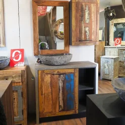 Mobile bagno Outlet etnico Mobile bagno vintage recicle industrial con un ribasso imperdibile