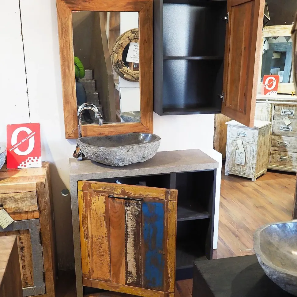 Mobile bagno Outlet etnico Mobile bagno vintage recicle industrial con un ribasso imperdibile