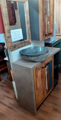 Mobile bagno Outlet etnico Mobile bagno vintage recicle industrial con un ribasso imperdibile