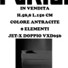 Mobile bagno Runtal jet x - vxd 056 orizz. doppio 8 el. h.58,8 l.150 cm antracite termoarredo Artigianale SCONTATO a PREZZI OUTLET