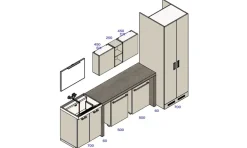 Mobile bagno Scavolini Arredo bagno lavanderia aquo laminato opaco IN OFFERTA OUTLET