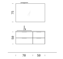 Mobile bagno Sospeso B201 Compab a prezzo scontato