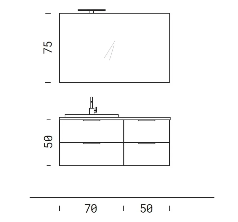 Mobile bagno Sospeso B201 Compab a prezzo scontato