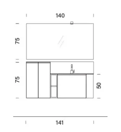 Mobile bagno Sospeso Bg013 Compab a prezzo scontato