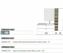 Mobile bagno Sospeso Comp. 009 bagno baxar Baxar con forte sconto