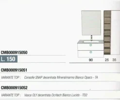 Mobile bagno Sospeso Comp. 009 bagno baxar Baxar con forte sconto