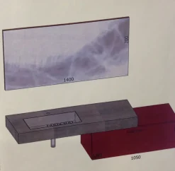 Mobile bagno Sospeso Comp4 Artigianale con forte sconto