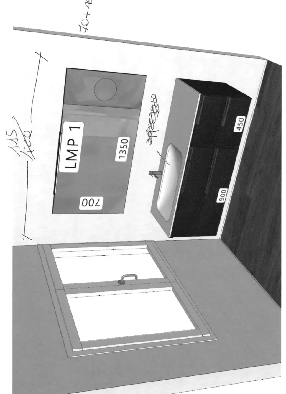 Mobile bagno sospeso Form di Ideagroup SCONTATO - 50%