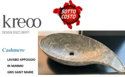 Mobile bagno Sospeso Kreoo decor marmi lavabo da appoggio cashmere marmo gris saint marie Artigianale a prezzi convenienti