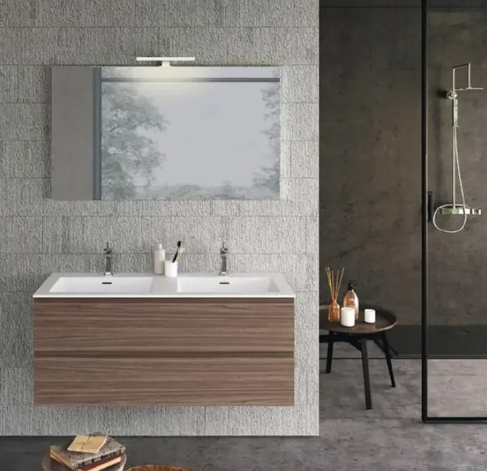 Mobile bagno Sospeso 2lavabi syntesi 120 Baxar a prezzi outlet