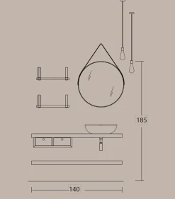Mobile bagno Sospeso Life 03 Legnobagno a prezzo ribassato