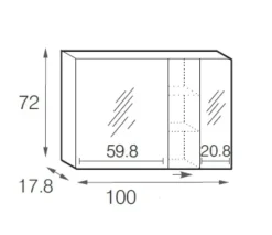 Mobile bagno Sospeso Specchio contenitore titus new Mastella a prezzo scontato