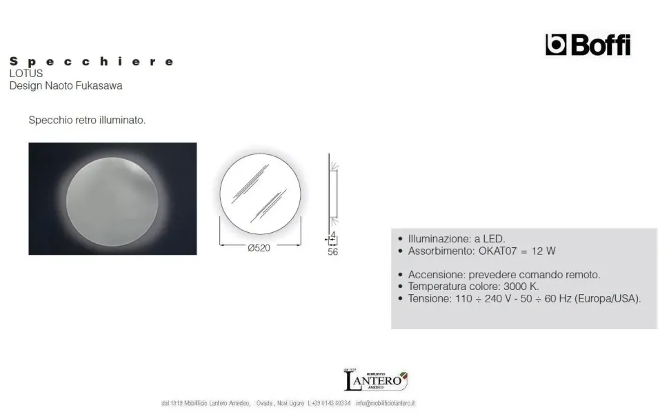 Mobile bagno sospeso Specchio lotus boffi di Boffi SCONTATO - 35%