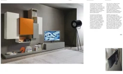 Mobile componibile in stile moderno Sangiacomo in melamminico Offerta Outlet