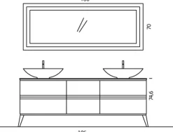 Mobile da bagno con 2 lavabi SCONTATO 40%