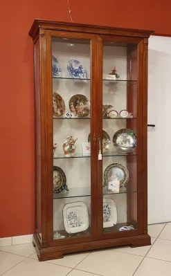 Mobile d'antiquariato modello Vetrina cristalliera in ciliegio a PREZZO SCONTATO