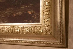 Mobile d'antiquariato Quadro cornice foglia argento serigrafia su tela IN OFFERTA OUTLET