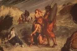 Mobile d'antiquariato Quadro cornice foglia argento serigrafia su tela IN OFFERTA OUTLET