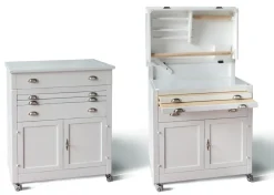 Mobile di Antiquariato in stile arte povera Carrello oregon in Offerta Outlet