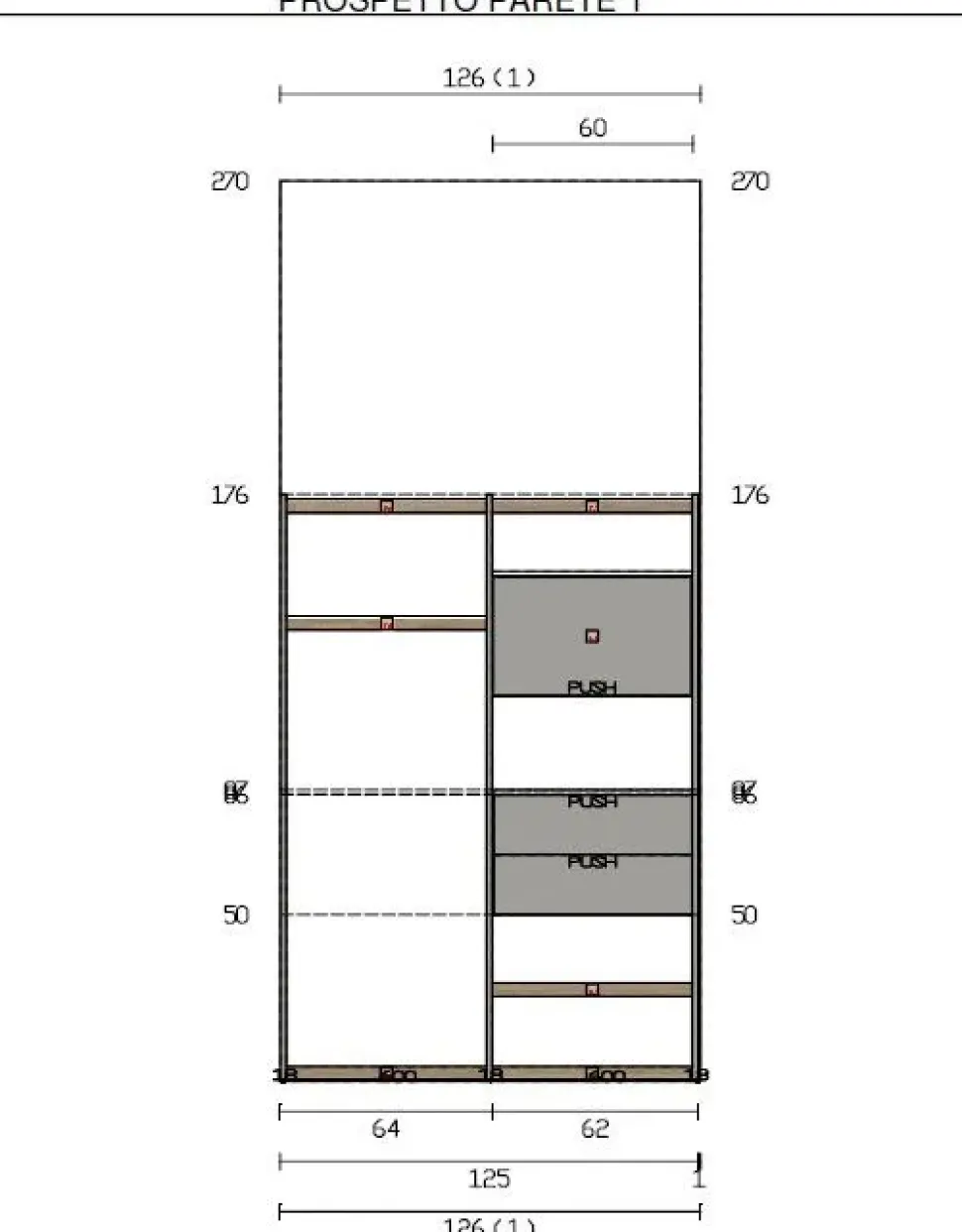 Mobile ingresso A terra modello Ingresso con parete attrezzata di Imab
