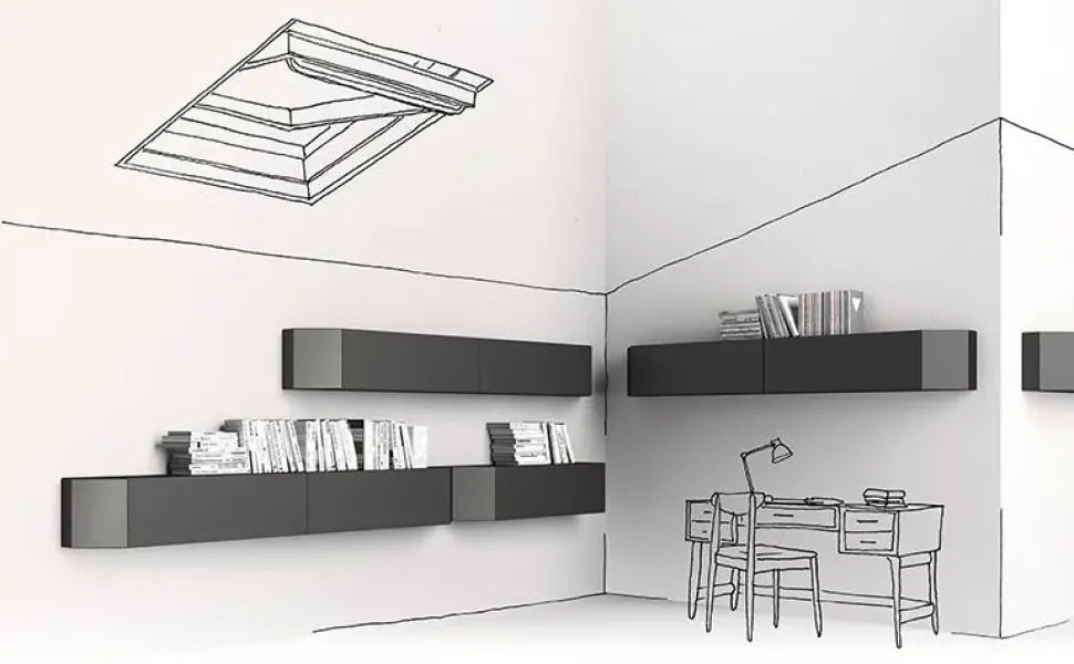 Mobile ingresso design Sospeso Canto di Minotti scontato