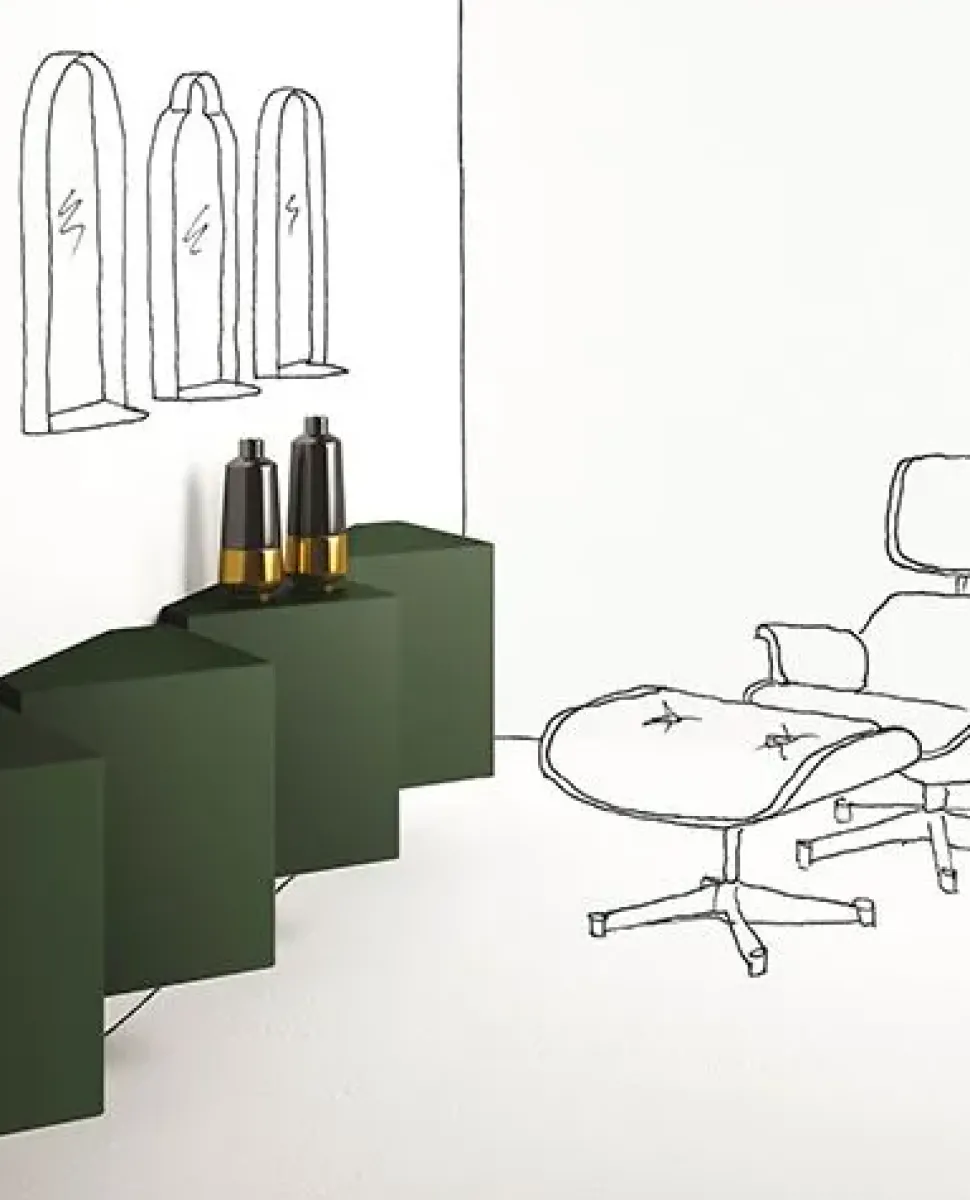 Mobile ingresso design Sospeso Ang di Minotti scontato affrettati