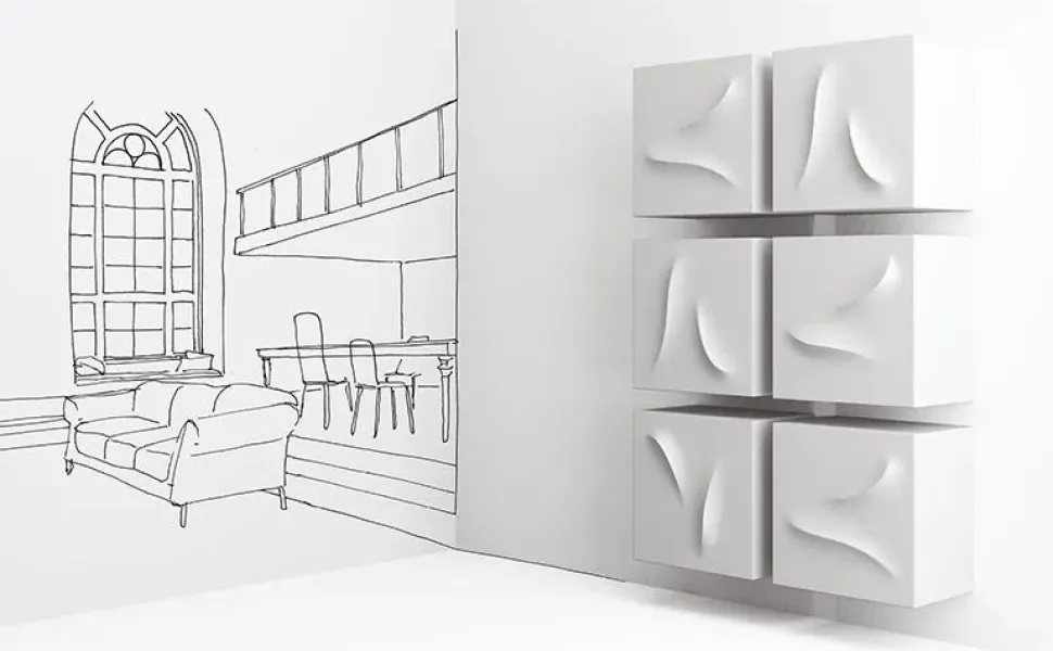 Mobile ingresso design Sospeso Riflesso d'onda di Minotti italia scontato