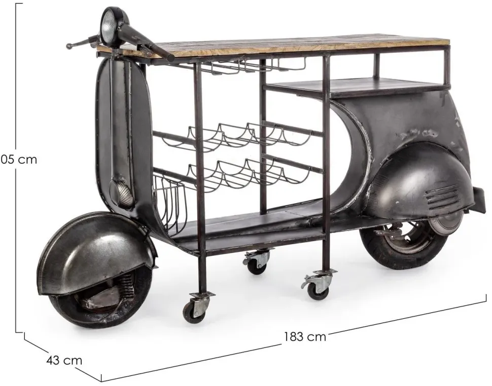 Mobile ingresso modello Consolle bar vespa design di Bizzotto a prezzo ribassato