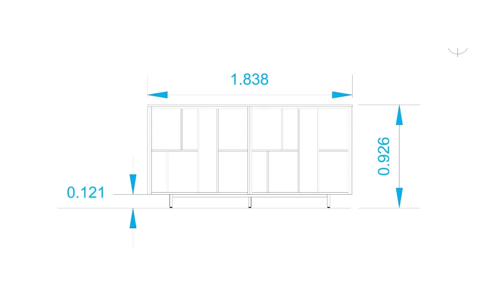 Mobile modello Sigma h93 a giorno in legno ad un prezzo davvero conveniente