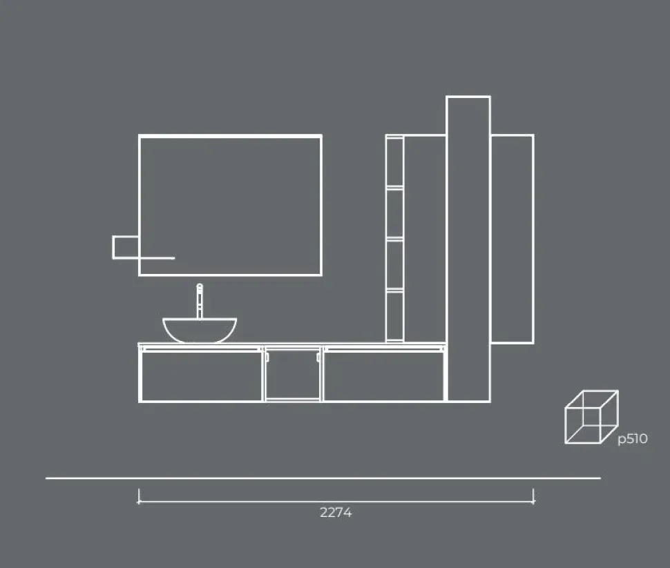 Mobile per il bagno Cerasa Segno 15 a prezzi convenienti