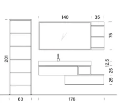 Mobile per il bagno Compab Bg010 in offerta