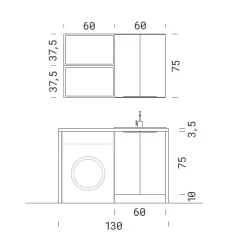 Mobile per il bagno Compab Lab60 con forte sconto