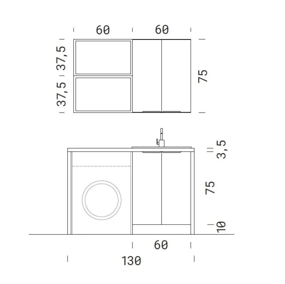 Mobile per il bagno Compab Lab60 con forte sconto