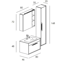 Mobile per il bagno Mastella Smart.46-12 a prezzi outlet