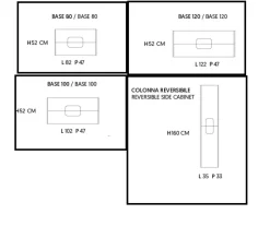 Mobile per il bagno Md work Bagno 3 colori disponibili con 3 misure in offerta