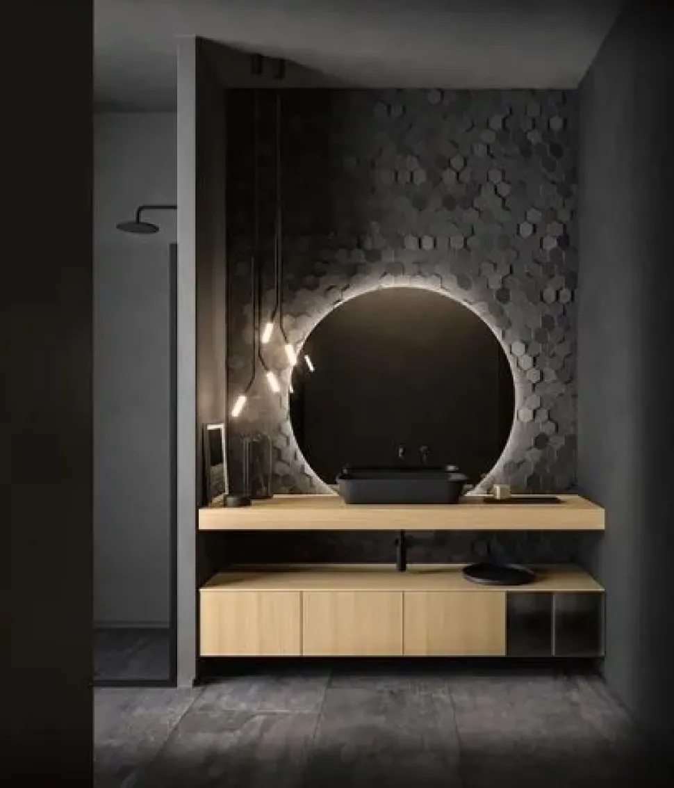 Mobile per la sala da bagno Cerasa Nero lab a prezzo scontato