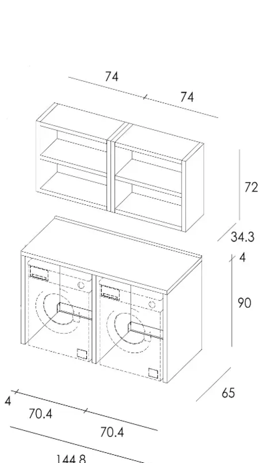 Mobile per la sala da bagno Mastella Mylaundry 16 in Offerta Outlet