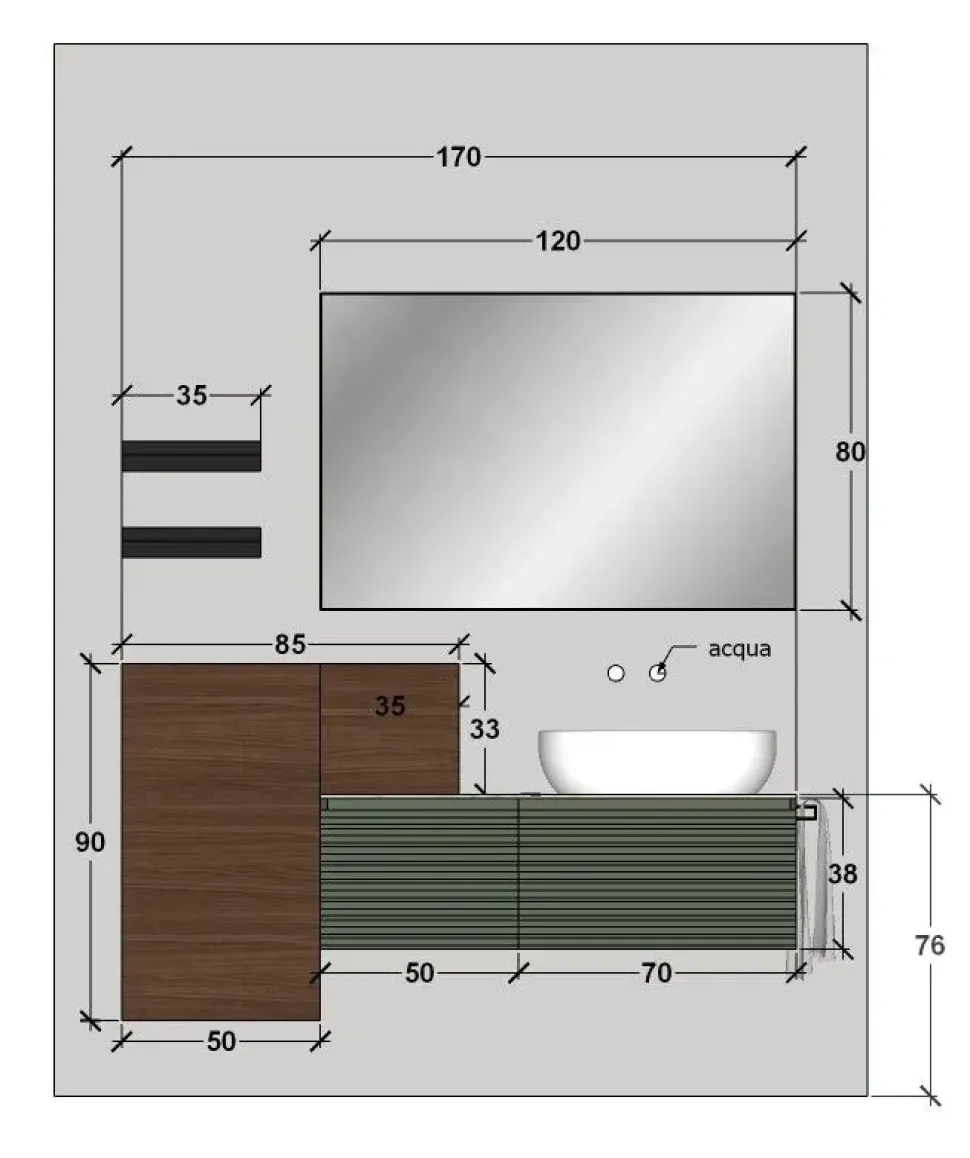 Mobile per la sala da bagno Baxar M3 system in Offerta Outlet