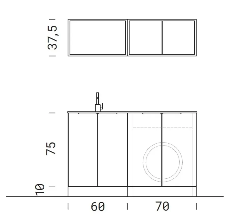 Mobile per la sala da bagno Compab Lab60 a prezzo Outlet