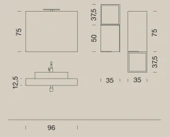 Mobile per la sala da bagno Compab Up022 a prezzo Outlet