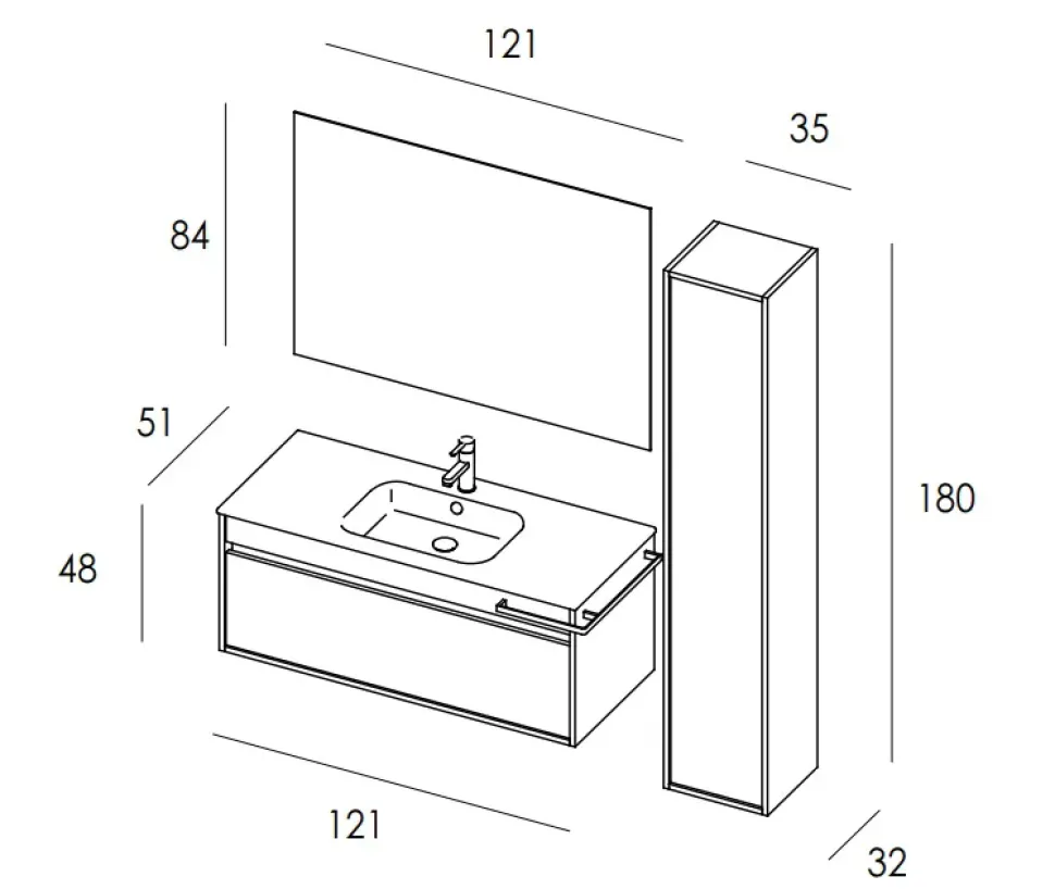 Mobile per la sala da bagno Mastella Duetto 06 a prezzo Outlet