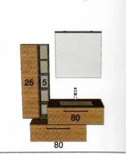 Mobile per la sala da bagno Baxar Composizione c 017 bagni baxar a prezzo scontato