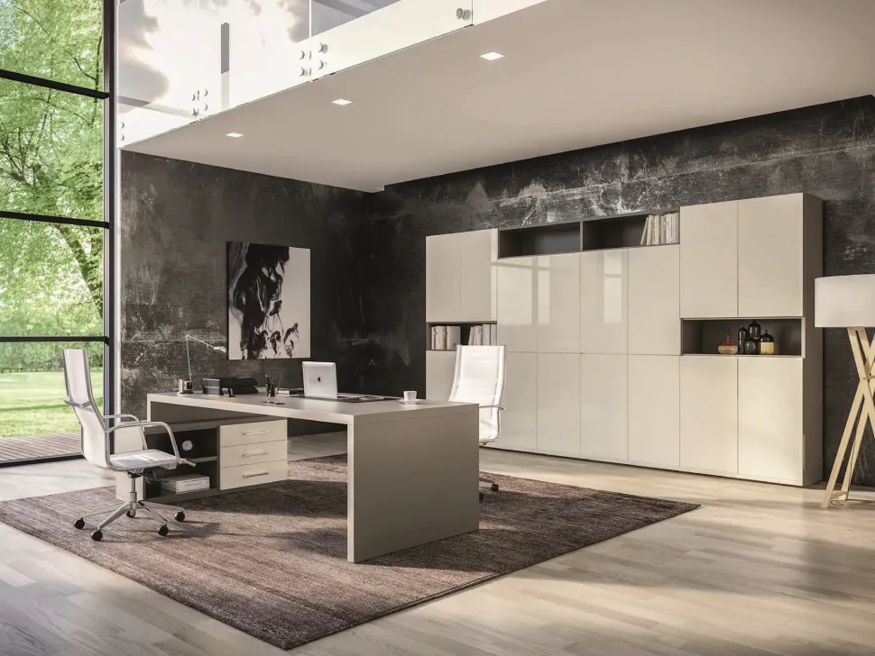 Mobile per ufficio in laccato lucido Of 68 Giessegi a prezzi outlet