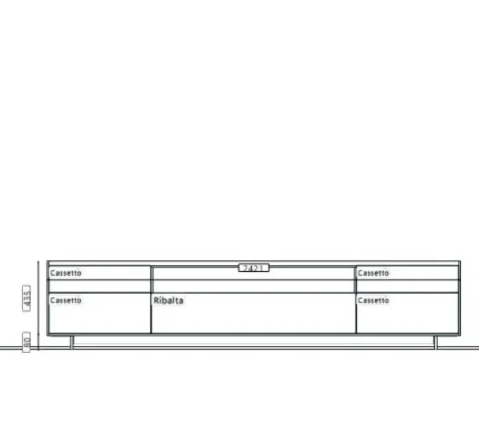 Mobile porta tv Cabaret di Sangiacomo con uno SCONTO IMPERDIBILE