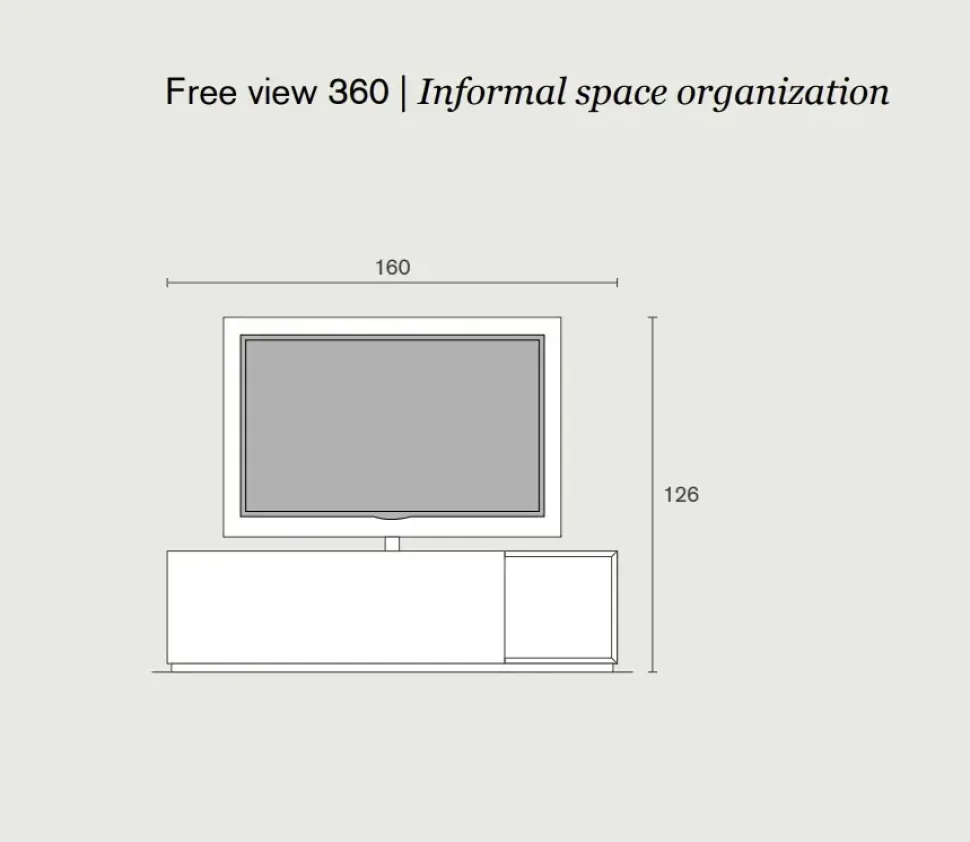 Mobile porta tv Free view 360 di Astor mobili a prezzi convenienti