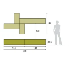 Mobile soggiorno modello Atlante skt15 di Tomasella scontato -30%