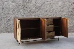 Mobile soggiorno modello Credenza rennes natural 175 di Outlet etnico a prezzo scontato